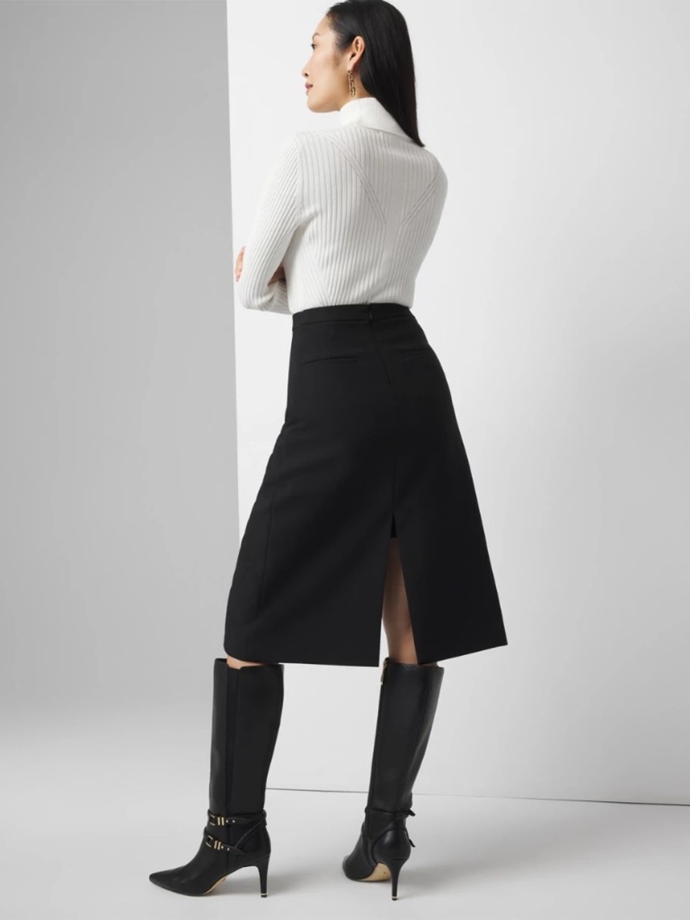 WHBM Asymmetrical Pencil Skirt Size 6 - Picture 2 of 9